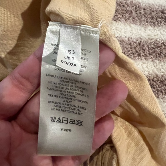 Free People cropped tan top with patchwork design - Picture 10 of 14